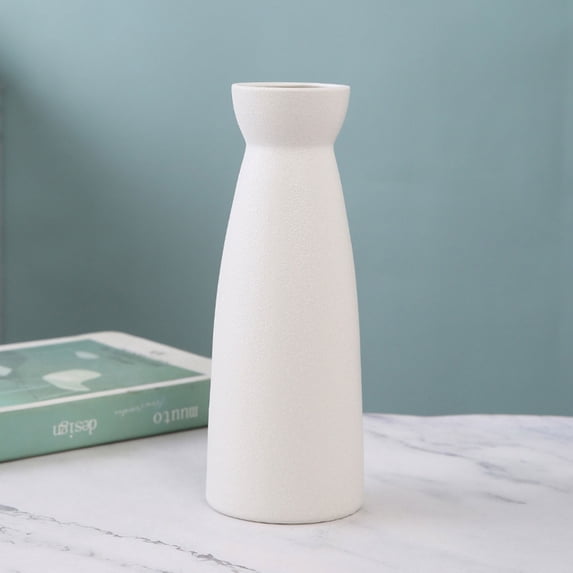 Souew Mini Ceramic Flower Vase Creative Desktop Decor Ornament for Dried Flowers Hydroponics Living Room Home Office Table Decoration - Style E