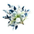 thumbnail image 1 of Souew Silk Flower Arrangement Table Flower Simulation Bouquet Blue and White Without Bottle, 1Pc 6 Decoration Bouquet Wedding Chrysanthemum Head Artificial Home Flower Home Decor,Artificial Flowers, 1 of 9