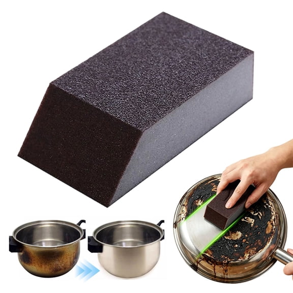 Souew Sponges for Dishes, Rust & Stain Remover Scrub Sponge, Medium Size Angled Thickened Abrasive Scrubber, High-Density Lint-Free Non-Scratch Magic Eraser for Kitchen Bathroom Tub Floor Household