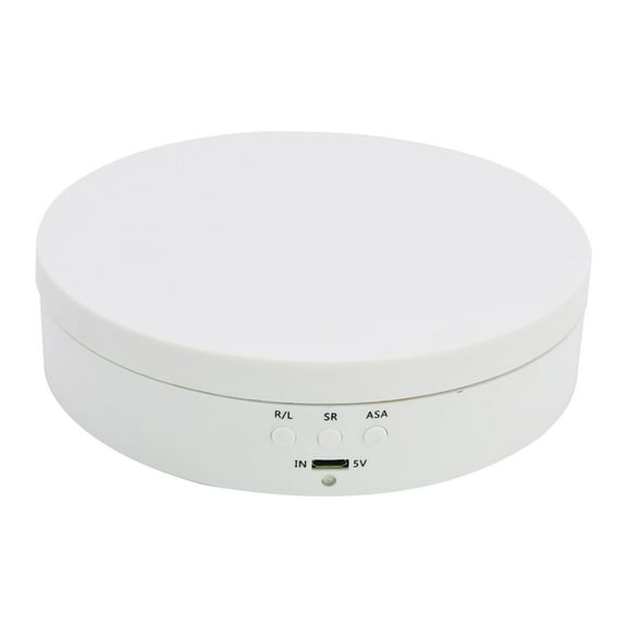 Souew Three-Speed Electric Rotating Disk Display Stand B, Rotating Display Stand 360 Motorized Rotating Display Turntable Display Stand with Usb Power Cable for Photography Products and Shows