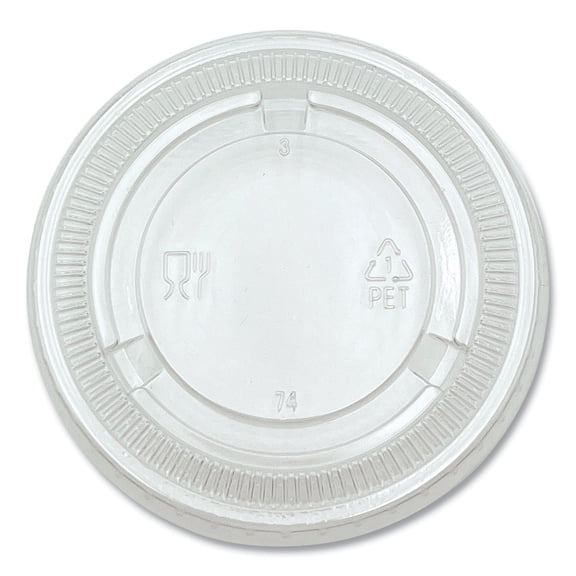Souffle/Portion Cup Lids, Fits 3.25 oz to 5.5 oz Portion Cups, Clear, 2,500/Pack | Bundle of 2 Cartons