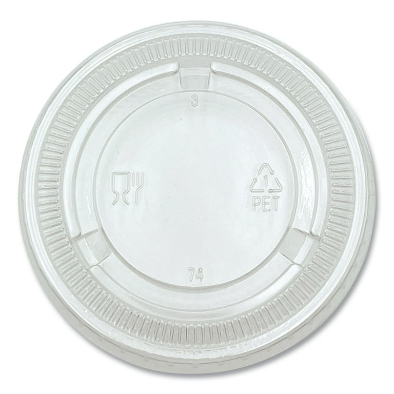 Souffle/Portion Cup Lids, Fits 3.25 oz to 5.5 oz Portion Cups, Clear, 2,500/Pack Souffle/Portion Cup Lids, Fits 3.25 oz to 5.5 oz Portion Cups, Clear, 2,500/Pack
