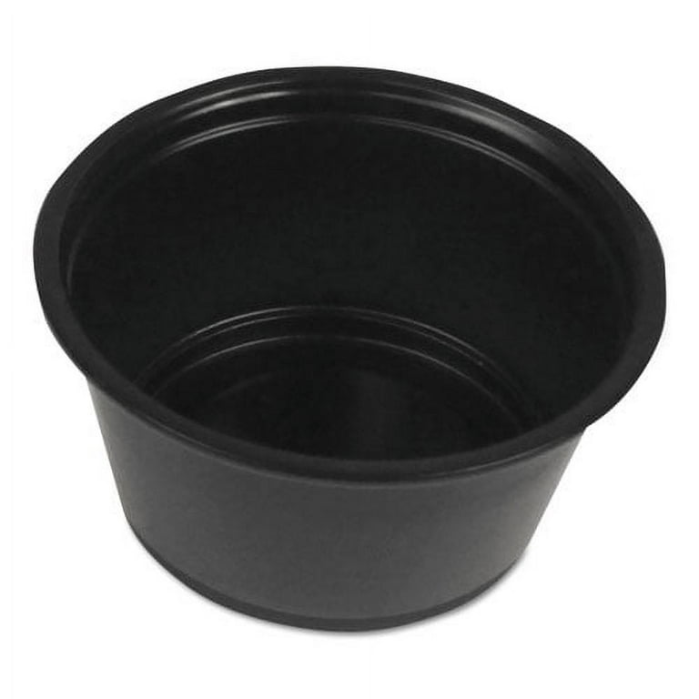 Portion Cups, 4 oz, Black, 125/Sleeve, 20 Sleeves/Carton Portion Cups, 4 oz, Black, 125/Sleeve, 20 Sleeves/Carton