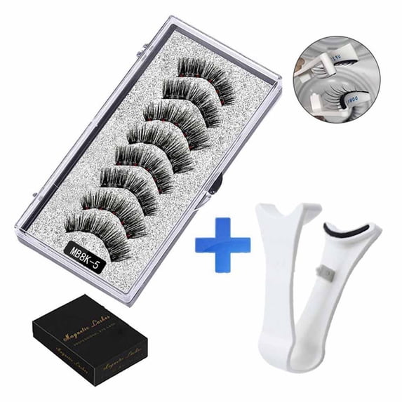 Soug 5 Magnetic False Eyelash Set Magnetic Eyelashes with Clip for Daily Wear; New