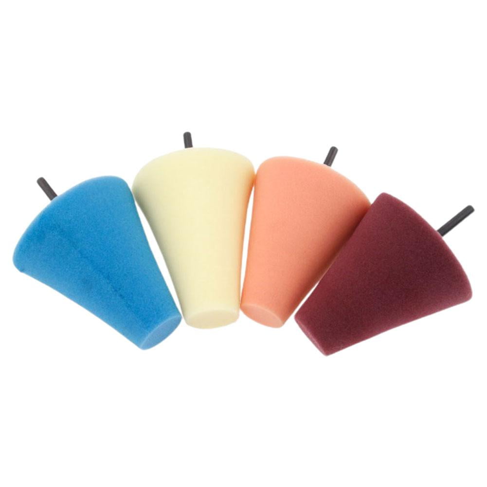 Soug Burnishing Sponge Polishing Foam Cone Buffing Pad For Car Hub Wheel Set New