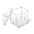thumbnail image 1 of Soug Clear Acrylic Cotton Pad Swab Q-tip Storage Bud Holder Case Box Cosmetic New, 1 of 1