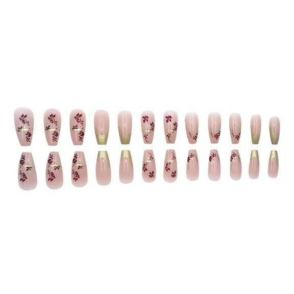 Soug Fake Nails Set With Glue French Finger Nail Art False New