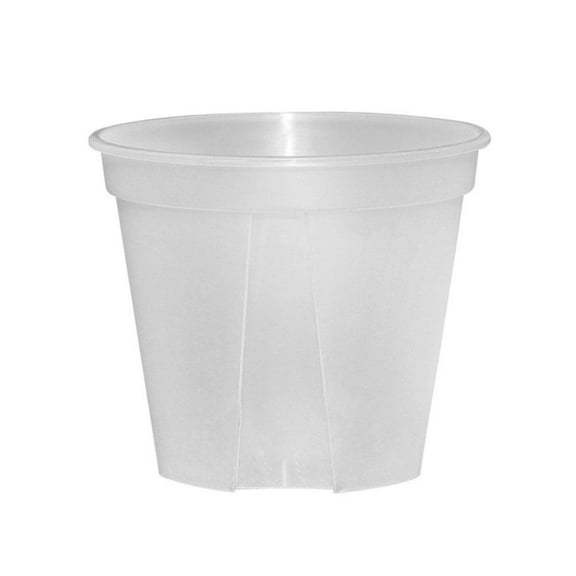 Soug Outer diameter 10cm*Inner diameter 9cmHeight 8cm(C)$Thickened new transparent Qingshan pot control root pot manufacturer wholesale rose green radish plastic flower pot gallon round