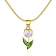 thumbnail image 1 of Soug Vintage Elegant Tulip Flower Pendant Necklace for Women 2024, 1 of 8
