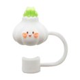 thumbnail image 1 of Soug White Green Garlic 10mm(G)$10mm straw cap is simple and cute, environmentally friendly straw cap can be removed, 1 of 1