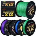 thumbnail image 1 of Sougayilang 12 Strands Braided Fishing Line 150M PE Reverse Spiral Tech Multifilament Fishing Line, 1 of 7