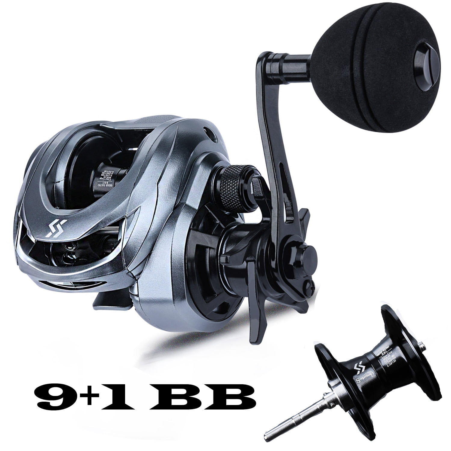 Sougayilang Baitcasting Fishing Reel 9+1 Ball Bearings 8.0:1 High Speed  Baitcaster Bait Casting Reels - Walmart.com