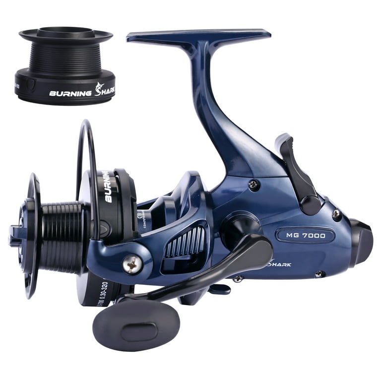 Sougayilang 13+1Bb Carp Fishing Reel Spinning Reel with Free Spare Spool, Size: 7000, Blue
