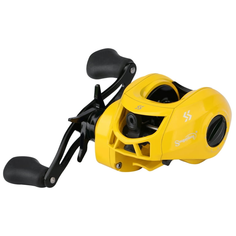 Sougayilang Casting Reel 7.1:1 High Speed Baitcasting Reel Drag Power Fishing Reel, Size: Right Handed, Yellow