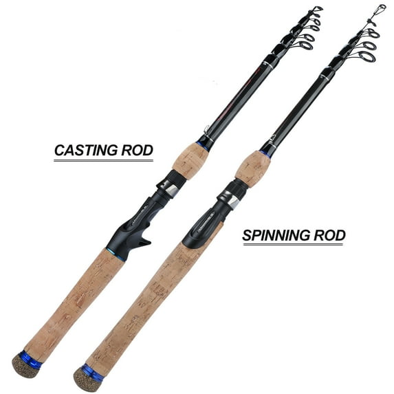 Sougayilang Fishing Rod 1.8-2.7M Portable Telescopic Cork Handle Spinning Casting Fishing Rods