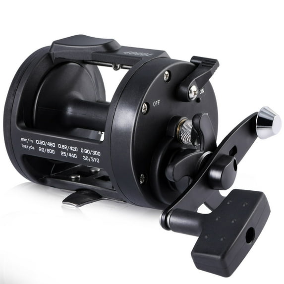 Sougayilang Trolling Fishing Reels 3.8:1 Baitcasting Drum Fishing Reel Tackle