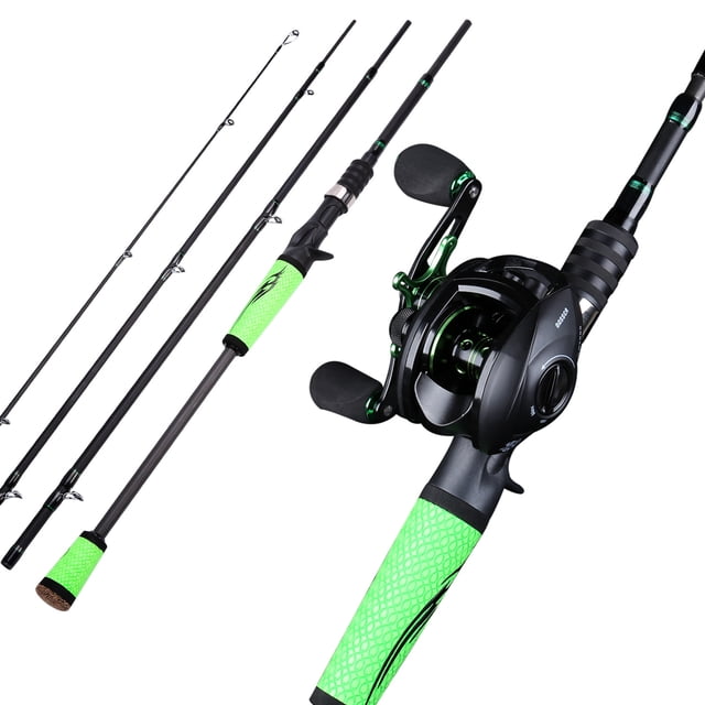 Sougayilang Speed Bass Fishing Rod Reel Combo Porable High Carbon 4 Pc ...
