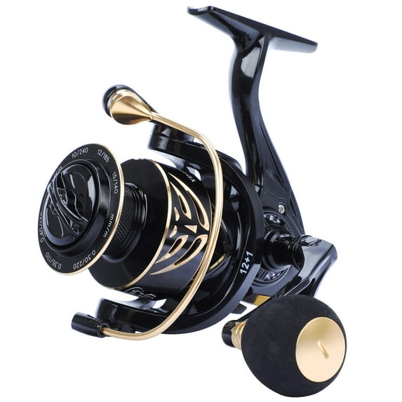 Sougayilang Spinning Fishing Reel 12+1BB CNC Handle Ultra Smooth Powerful Light Spinning Reels