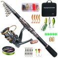 thumbnail image 1 of Sougayilang Telescopic Fishing Rod and Reel Combo Spinning Reel Fishing Gear Kit for Beginner Adults, 1 of 7
