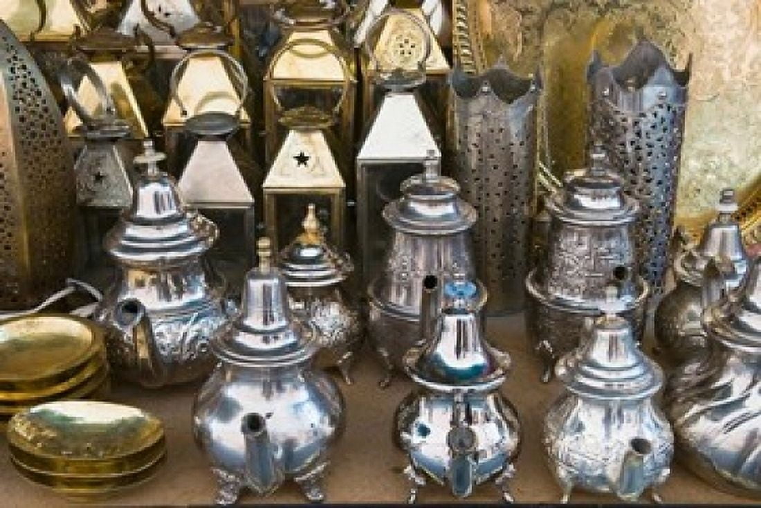 Souk Market Marrakech Morocco Canvas Art - Nico Tondini DanitaDelimont (24 x 15)