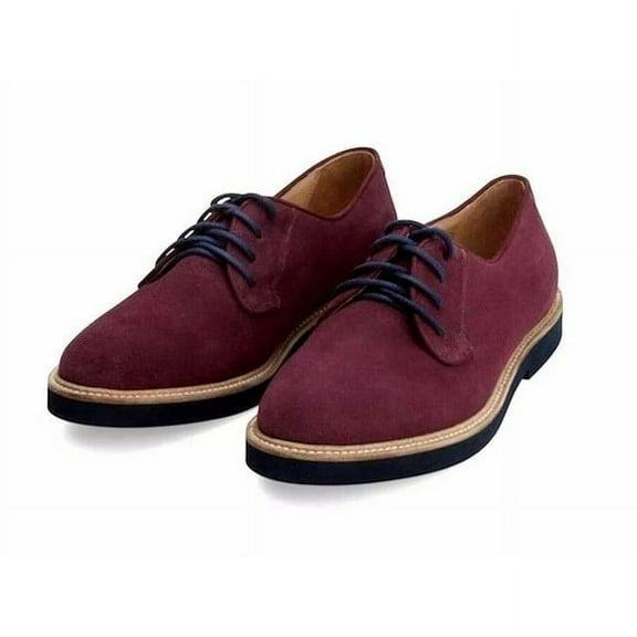 Soul 36 Gracie 69 Suede Lace Up Oxfords Lace Up Color Sole Fashion Dress Shoes (Burgundy, 9)