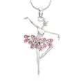 thumbnail image 1 of Soul Breeze Collection Light Pink Ballerina Ballet Dance Recital Necklace Pendant Chain Charm Rhinestones, 1 of 2