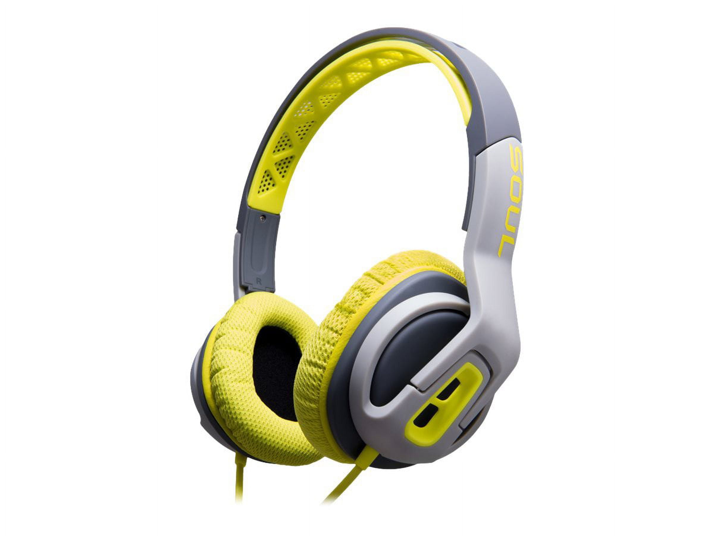 Soul Combat Transform Headphones with mic on ear wired 3.5 mm jack gray green