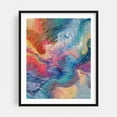 thumbnail image 1 of Soul-Driven Abstraction - Mixed Media Abstract Psychedelic Surrealism Modern Art Watercolor Geometric Black Framed Wall Art Print 6 x 8 inches, 1 of 4