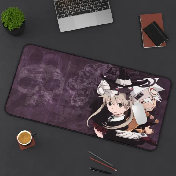 Soul Eater Anime Desk Mat, Funny Soul Eater Mouse Pad, Keyboard Mat, Funny Moon Anime Desk Mat For Office, Gift For Gamer