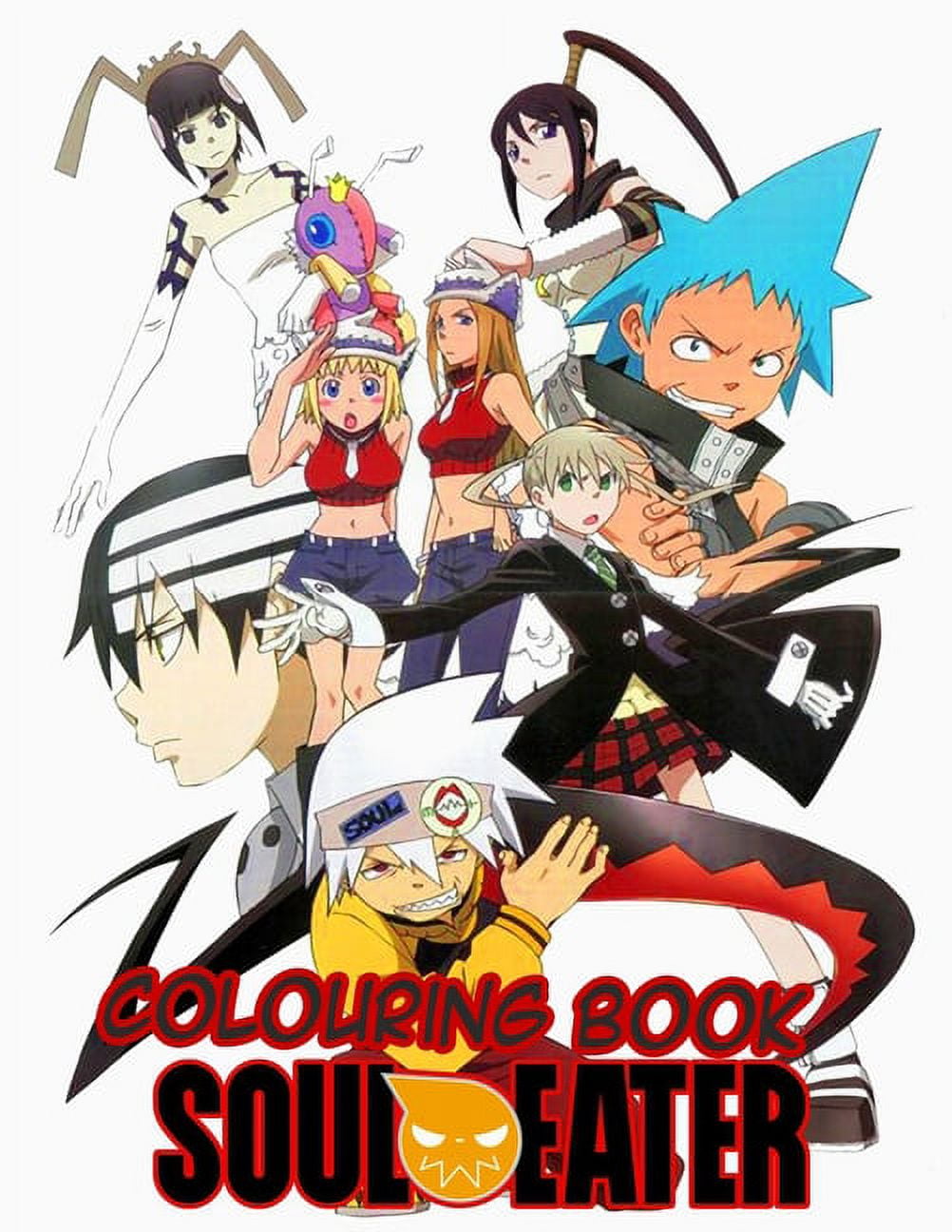 Soul Eater Colouring Book : For adults and for kids More then 50  high-quality Illustrations.Soul Eater Colouring Book, Soul Eater Manga,  Anime Colouring Book  (Paperback) 