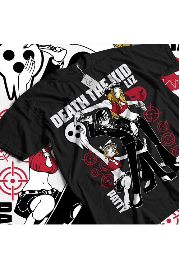 Soul Eater T-Shirt Death the Kid Japanese Anime Black Star Gift Shirt All Size