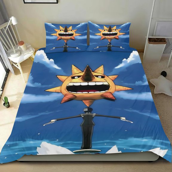 Soul Eater Themed Bed Sheet Set Three Piece Set 53x79 Inches Comfortable And Skin Friendly Unique Design Creating A Star Studded Night