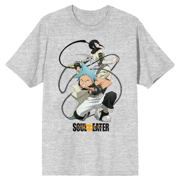 Soul Eater Tsubaki Nakatsukasa Men's Athletic Heather Crew Neck Short Sleeve T-shirt-Medium