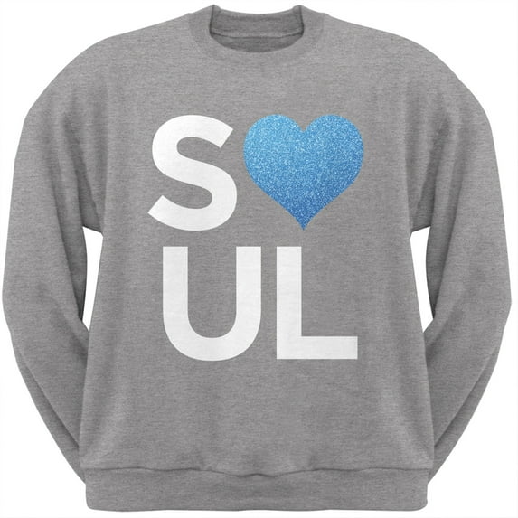 Soul Grey Adult Crew Neck Sweatshirt - X-Large