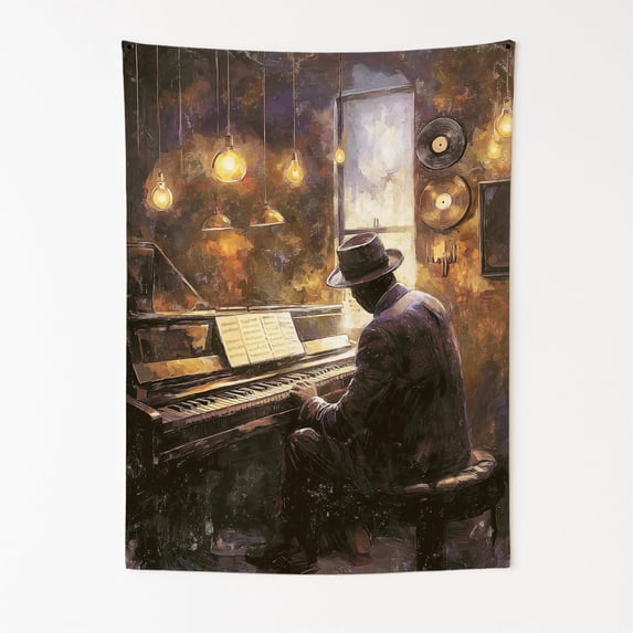 Soul Music Nostalgia Wall Tapestry for Bedroom by DC | African American Tapestry Wall Hanging & Aesthetic Decor for Dorm, Living Room, Picnic & Home | 30"x40"