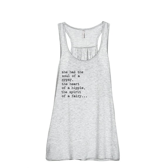 Soul Of A Gypsy Women's Fashion Sleeveless Flowy Racerback Tank Top Sport Grey 2X-Large
