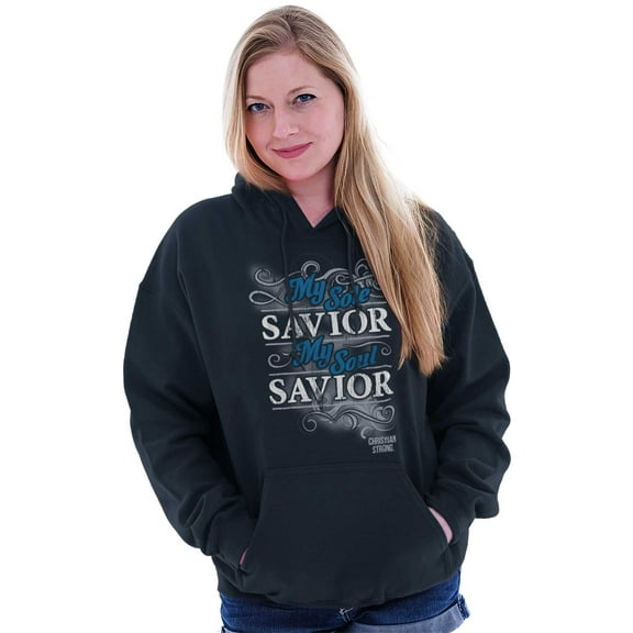 Soul Savior Jesus Christ Christian Women Plus Size Graphic Pullover Hoodie Brisco Brands 4X