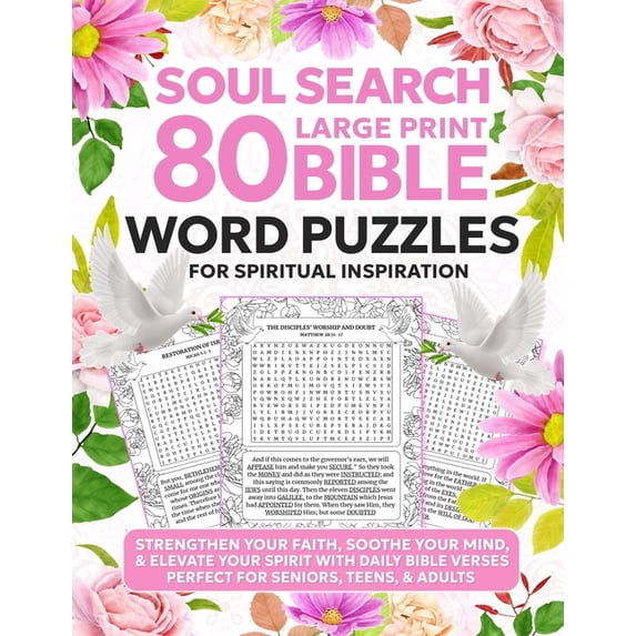 Soul Search: 80 Large Print Bible Word Puzzles for Spiritual Inspiration: 80 Large Print Bible Word Puzzles for Spiritua, (Paperback)