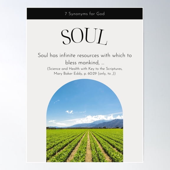 Soul - Seven Synonyms For God Poster Wall Art, Modern Wall Decor For Living Room Bedroom, 12x18 UNFRAMED