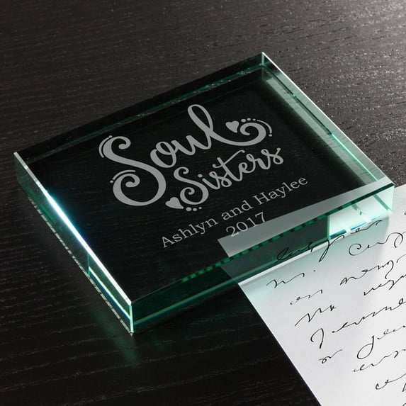 Soul Sisters 4x5 Personalized Glass Keepsake