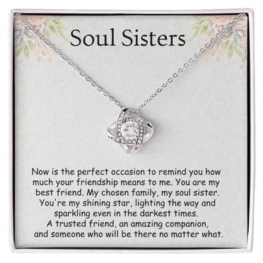 Yobent Soul Sister Gifts For Women, Friendship Birthday