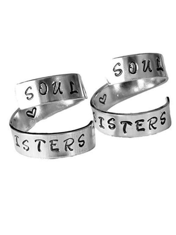- Set of Two (2) Rings, Sisters Rings, Aluminum Ring, Forever Si...