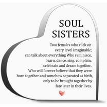 Soul Sisters Two Females Who Click On Every Level Imaginable Inspirational Gifts For Friends, Gifts For Family Coworker Home Decorative Signs