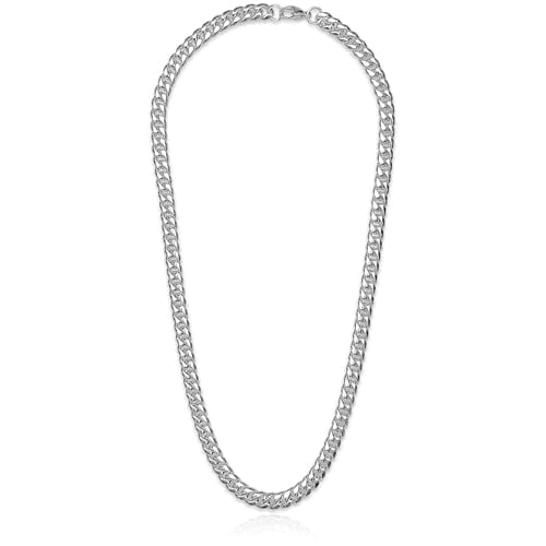 Soul Statement Cuban Chain Promise Necklace for Men - Durable Stainless Steel, Meaningful I Love You Card with Bible Verse, Anniversary Keepsake Gift Box (To My Husband, Silver)