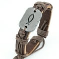 thumbnail image 1 of Soul Statement Men's Wrap Bracelet Brown Fish Charm, PU Leather, 1 of 9