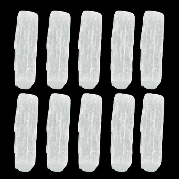 Soul Sticks 10 Pack 2 inch Selenite Crystal Wands Pack Selenite Sticks for Healing, Reiki, & Metaphysical Energy Drawing