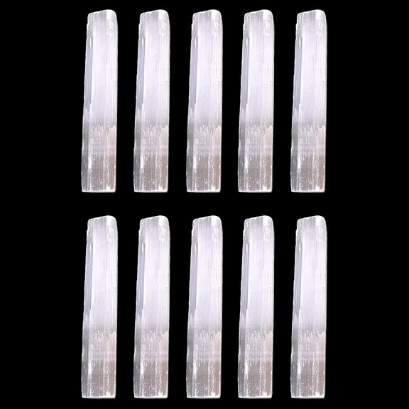 Soul Sticks 10 Pack 4 inch Selenite Crystal Wands Pack Selenite Sticks for Healing, Reiki, & Metaphysical Energy Drawing