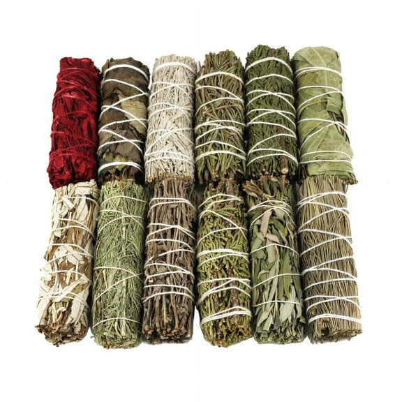 Soul Sticks 12 Pack Sage Smudge Stick Variety Set with Smudging Guide