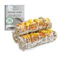thumbnail image 1 of Floral White Sage Smudge Sticks with Flowers 3 Pack for Cleansing Home, Meditation, Yoga, Healing and Smudging  Sustainably Sourced California White Sage Bundles Indian Summer, 1 of 5