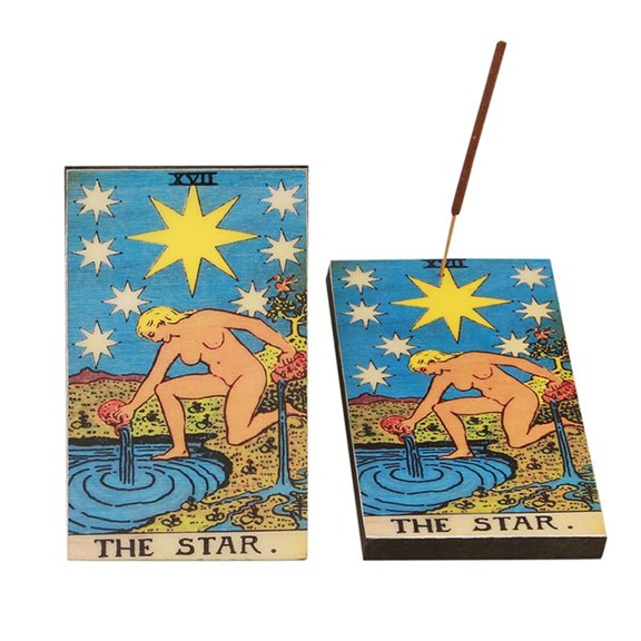 Soul Sticks 3" x 5" The Star Tarot Card Incense Stick Burner Ash Catcher